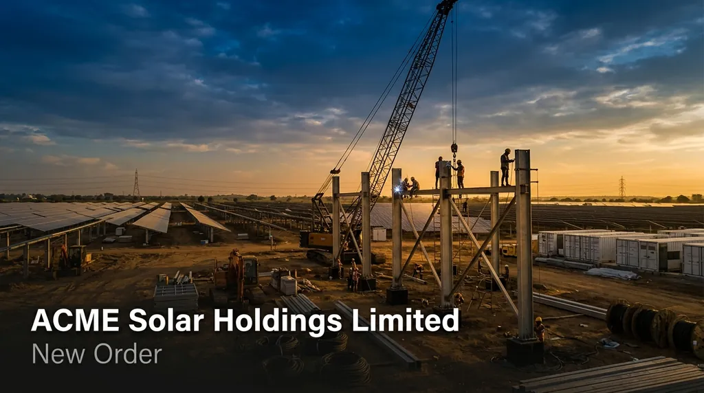 ACME Solar Wins 300 MW SECI Project; BESS Pipeline Reaches 15 GWh at Rs 6.00 Tariff