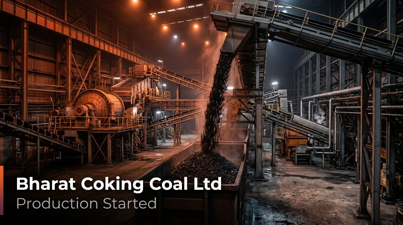 Bharat Coking Coal Commences 2.0 MTPA Bhojudih Washery Operations for Steel Sector
