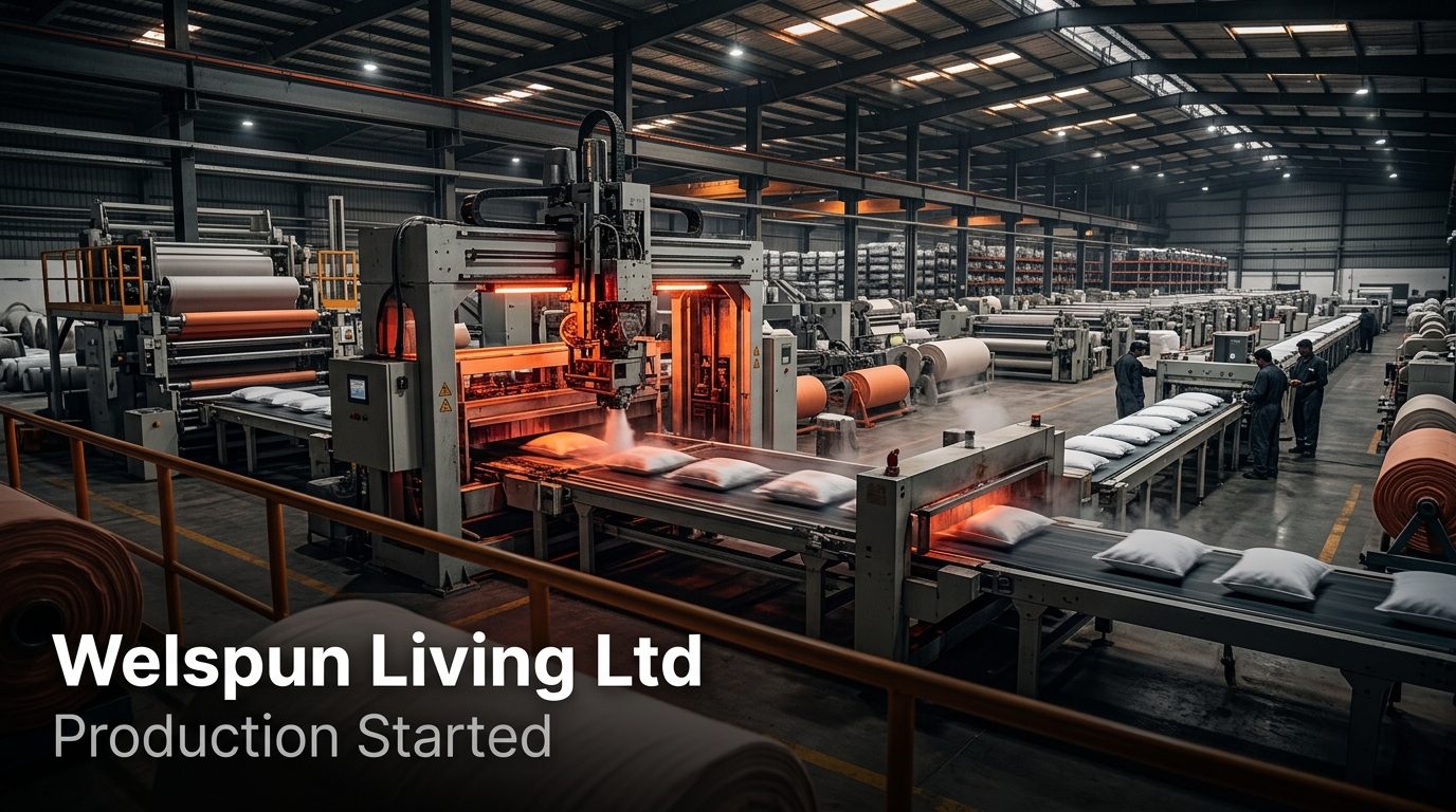 Welspun Living Starts Full Commercial Production at ₹122 Crore Nevada Pillow Unit