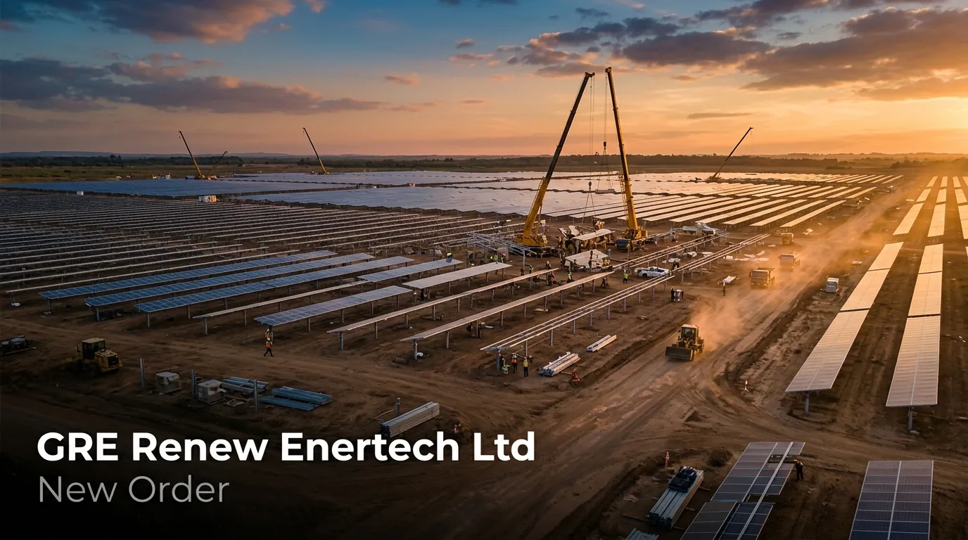 GRE Renew Enertech Secures 8 Solar EPC Orders Worth Rs 24.88 Crore for 7.67 MW Projects