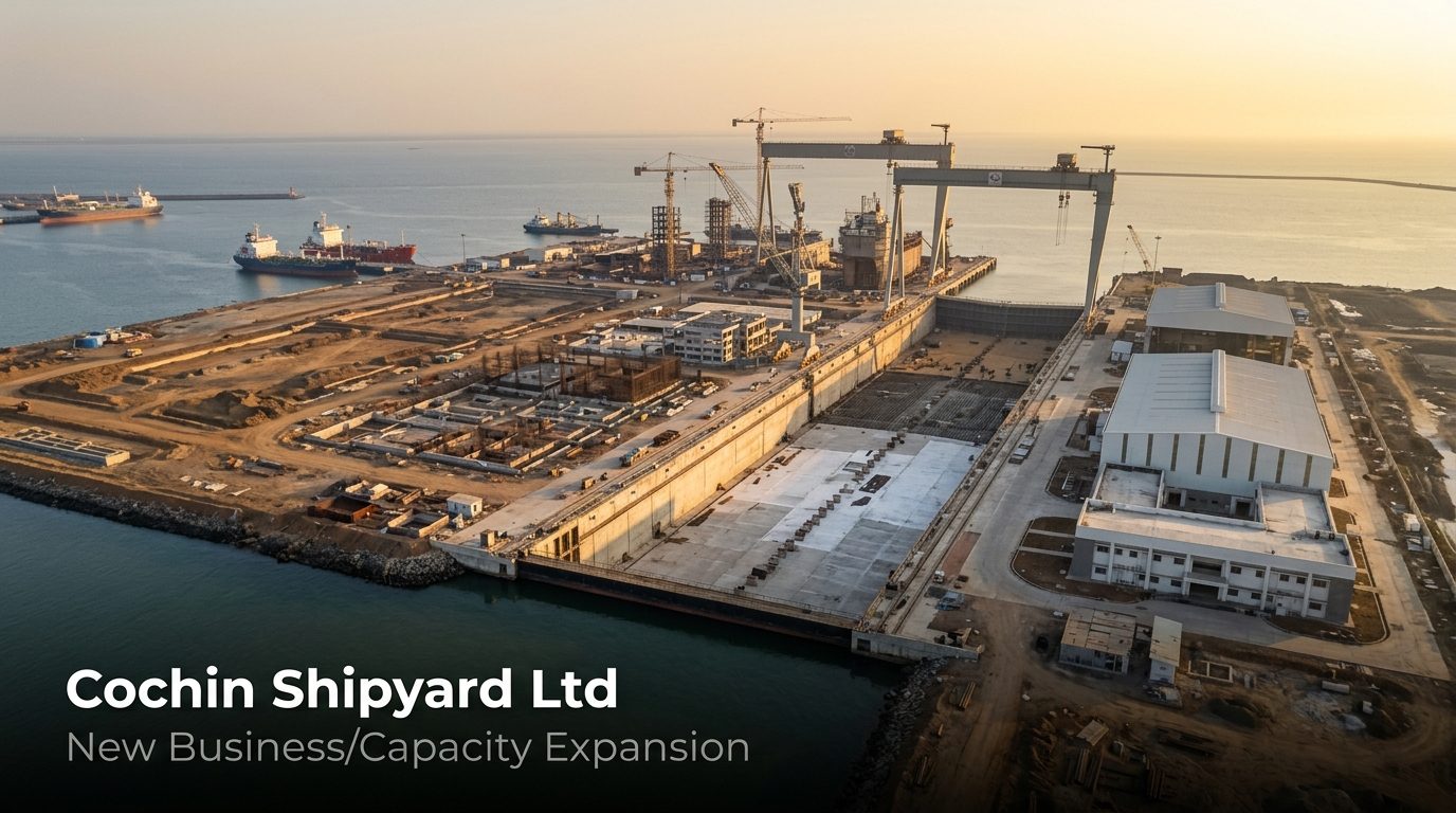Cochin Shipyard to Set Up ₹1,570 Cr Ship Repair Facility in Vadinar, Gujarat